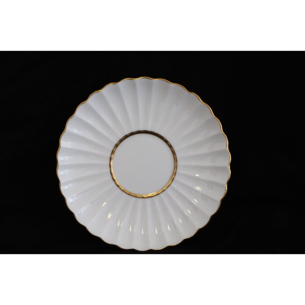 Vintage Spode Midas Bone China England 2" Demitasse Saucer Y8157 Gold Rib